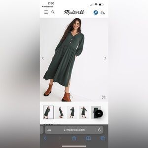 Madewell Lightspun Button-front Midi Dress